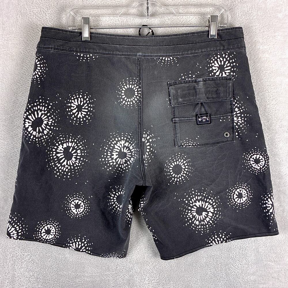 Billabong Board Shorts Men 36 Black Sundays Recycler Sun Faded Beach Summer Y2K
